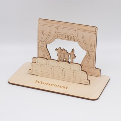 Geldgeschenk Theaterbühne/Oper - aus Holz personalisiert