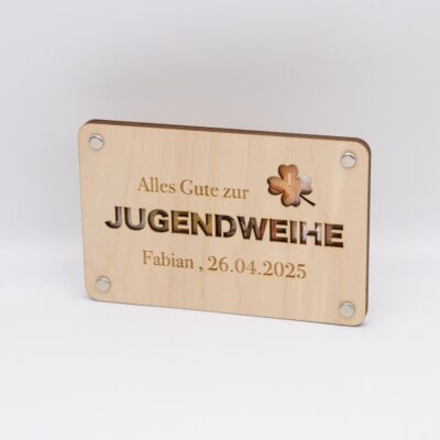 Holzkarte - Geschenkkarte - Geldgeschenk zum Schulabschluss