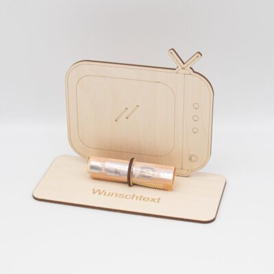 Geldgeschenk Fernseher - verschieden Varianten - aus Holz personalisiert